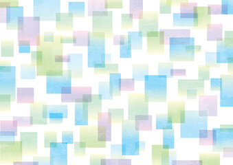 淡い色の四角の幾何学グランジ模様（シームレスではありません）