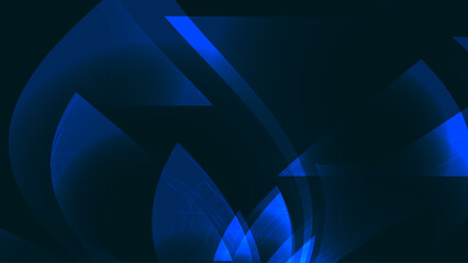 Dark blue triangle shapes polygonal geometric mosaic grid abstract and waves background