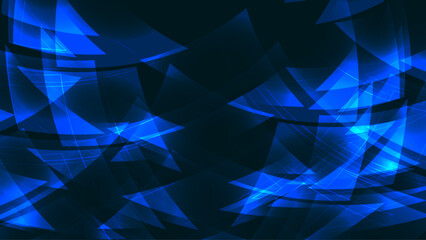 Dark blue triangle shapes polygonal geometric mosaic grid abstract and waves background