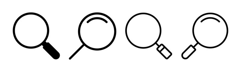 Search icon set illustration. search magnifying glass sign and symbol