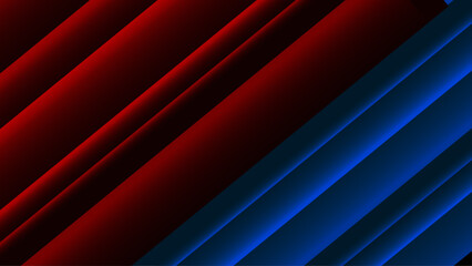 Obraz premium 3D red blue coloured abstract background. Geometry design background.