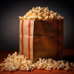  A big paper bag of crunchy popcorn
