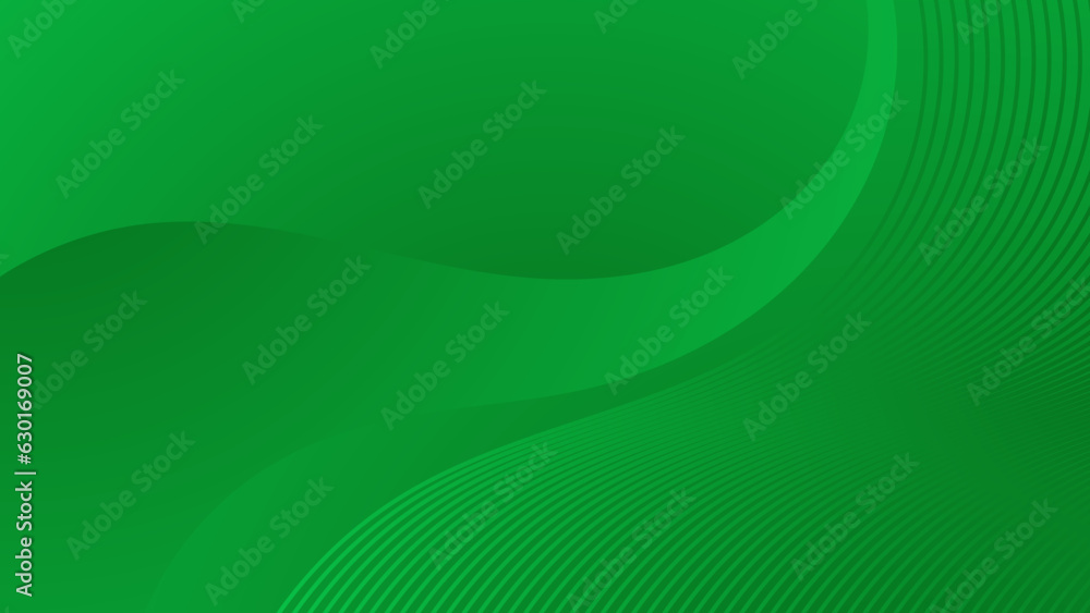 Poster abstract green wave gradient background for business