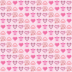 seamless pattern with hearts