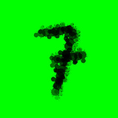 question mark made of colorful splashes