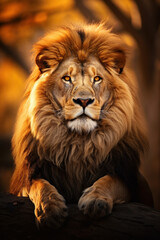 Fototapeta na wymiar Lion, Wildlife Photography, Generative AI