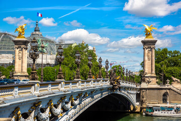 Bridge Pont Alexandre III in Paris, France
