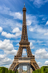 Fototapeta na wymiar Eiffel Tower in Paris in a summer day, France