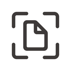 製品設計やアプリ開発やプログラミングに最適な、シンプルで使いやすいドキュメントスキャンアイコン