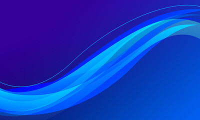 blue business lines wave curves with shine light abstract background