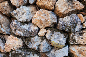 Texture of a stone wall. Old castle stone wall texture background. Stone wall as a background or texture. Part of a stone wall, for background or texture