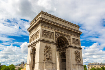 Fototapeta na wymiar Paris Arc de Triomphe (Triumphal Arch) in Paris, France