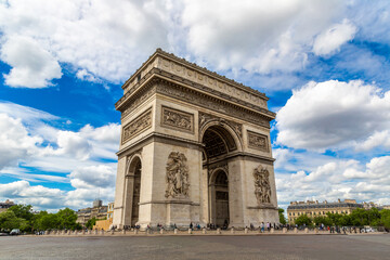 Fototapeta na wymiar Paris Arc de Triomphe (Triumphal Arch) in Paris, France