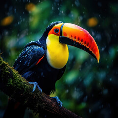 Fototapeta premium Tucan, Wildlife Photography, Generative AI