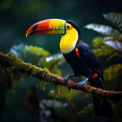 Naklejka premium Tucan, Wildlife Photography, Generative AI