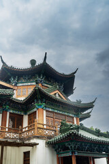 Tengwang Pavilion,Nanchang,traditional, ancient Chinese architecture, made of wood.