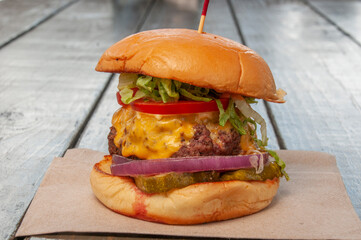 Bacon Cheeseburger on a Bun