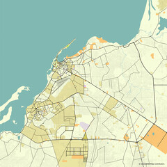Fototapeta na wymiar Vector city map of Luanda, Angola