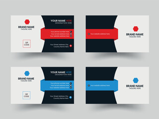 Modern business card template, corporate business design, professional business card