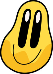 Retro Dripping Emoticon Smile