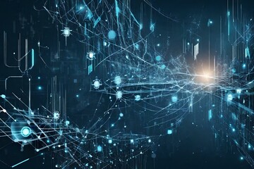 Fototapeta premium Abstract technology background. Generative AI