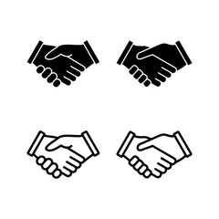 Obraz premium Hand shake icon vector. business handshake. contract agreement. partnership