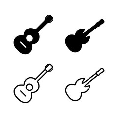 Guitar icon vector. musical instrument sign