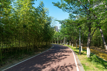 The road of City Park in China