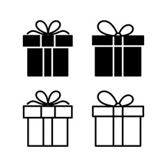 Gift icon vector. gift box icon. birthday gift