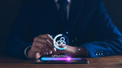 Operating system upgrade concept, installation app and software update process, modernize user...