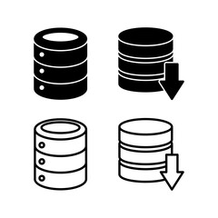 Database icon vector. server icon. storage