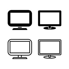 Computer icon vector. computer monitor icon.