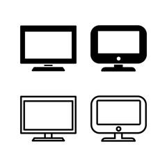 Computer icon vector. computer monitor icon.