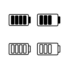 Battery icon vector. Battery charge indicator icon.