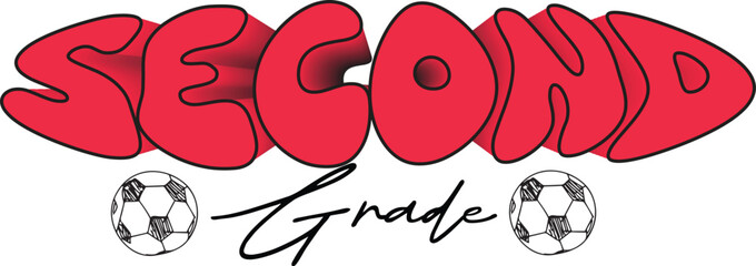 Team 2nd Grade Back to school t shirt design vector Print Template. Welcome Back to School T-shirt Design My First Day of School Shirt. Team Second Grade T-shirt.