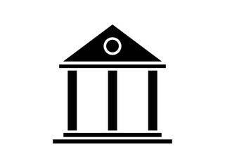 black building finance icon