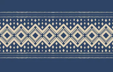 Fototapete Boho-Stil Ethnic abstract ikat art. Aztec ornament print. geometric ethnic pattern seamless  color oriental.  Design for background ,curtain, carpet, wallpaper, clothing, wrapping, Batik, vector illustration.