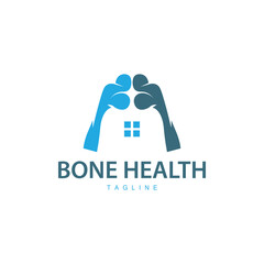Bone Logo, Bone Care Health Design, Simple Symbol Template Illustration
