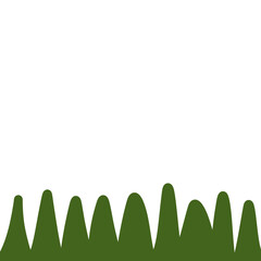 green grass on white