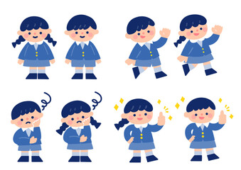 制服を着た子どもたち