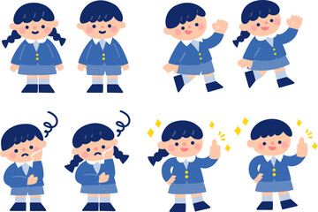 制服を着た子どもたち