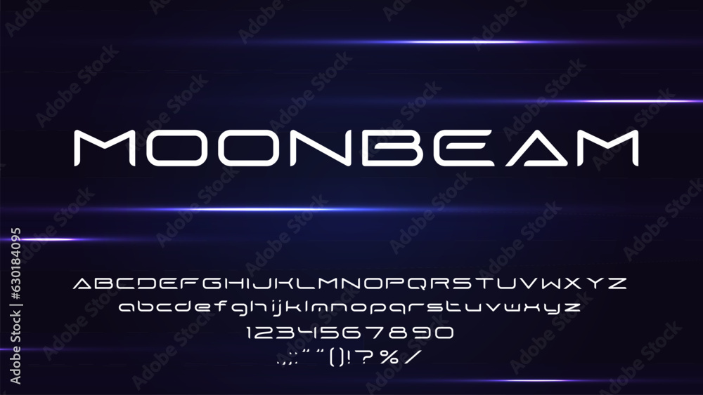 Poster space galaxy font, futuristic typeface or modern tech alphabet and dynamic type, vector typeset. gal