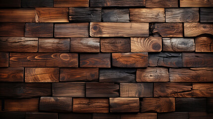Fototapeta premium Dark and light brown wood wallpaper background