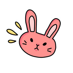 Cartoon lovely bunny rabbit 
