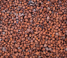 background from brown pebbles. texture for design.