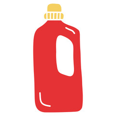 plastic bottle of detergent