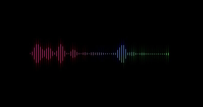 multicolored audio waveform background, A perfect  your project background for a podcast, audiobook or karaoke