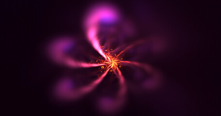 3D rendering abstract fractal light background