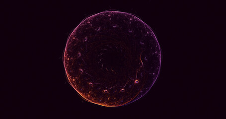 3D rendering abstract round light background