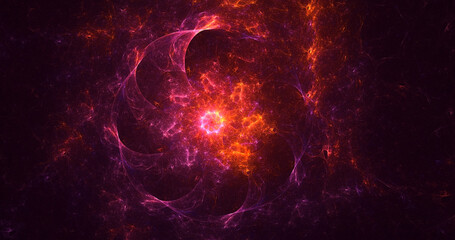 3D rendering abstract round light background